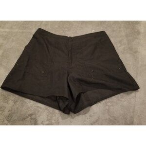 Axul Women's Size 10 Black Swim Shorts Elastic Waistband Swimwear Lined 4JLXE53M